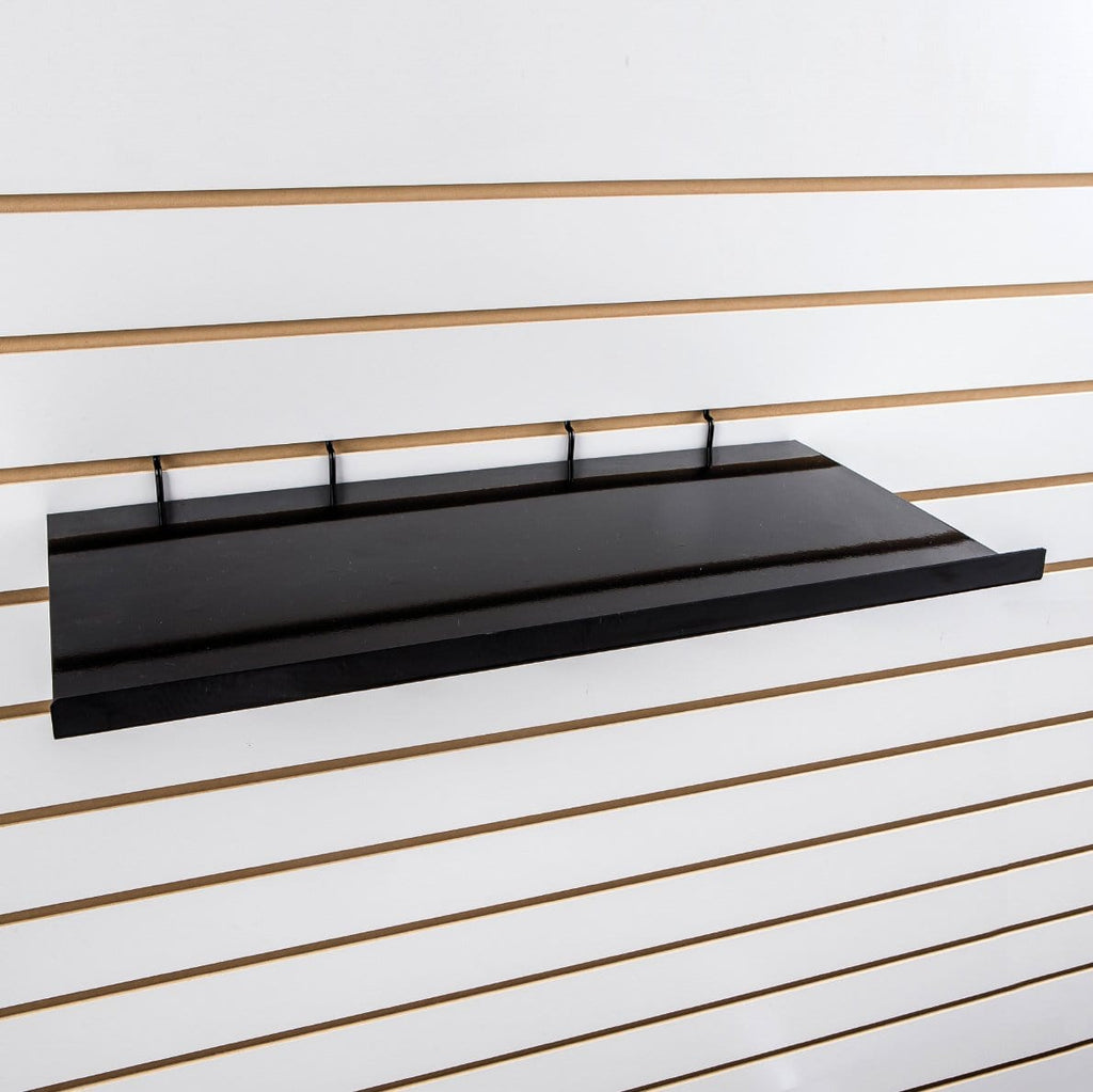 Straight 24''L x12''D metal shelf with 5/8'' front lip.