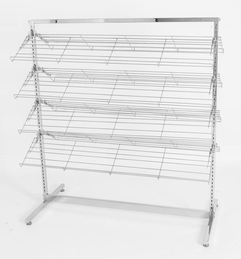 Metal shoe rack - Two sided shoe rack with 8 shelves