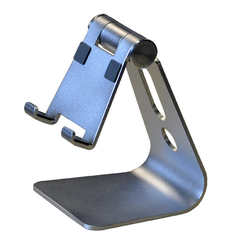 Adjustable Desktop Cell Phone Stand Portable Aluminum Tablet holder ---- Silver