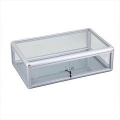 Counter Display Cases With Aluminum Frames And Lock - 30" L x 18" W x 9" H