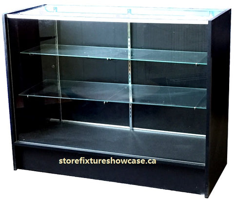 Glass Showcase In Full Vision Black - 48 x 38 x20 - Inch