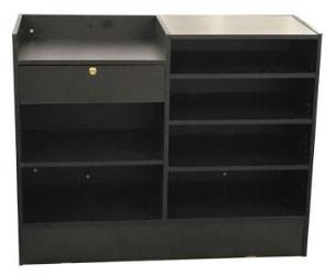Retail Counters Canada With Register Counters In Black - 48 x 18 x 38 - Inch