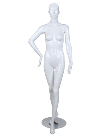 Female glossy mannequin,Right Arm on Hip-BELLA1