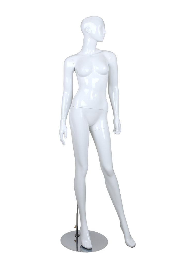 Female glossy standing mannequin,Arms to Sides-BELLA2