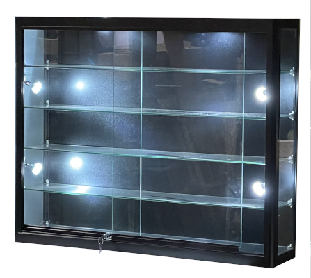 wall mount glass display case
