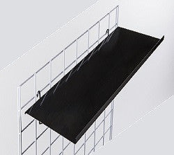 Gridwall straight sheet metal shelf 