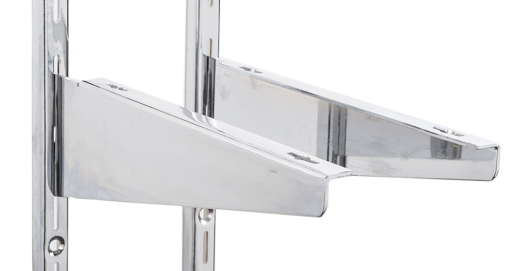 Standard shelf brackets - Wood shelf  brackets for heavy duty standard in chrome