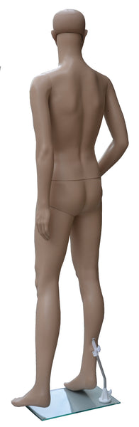Male Mannequin, Plastic,  Skin Tone,  Unbreakable, with Glass Base - ABM-1S