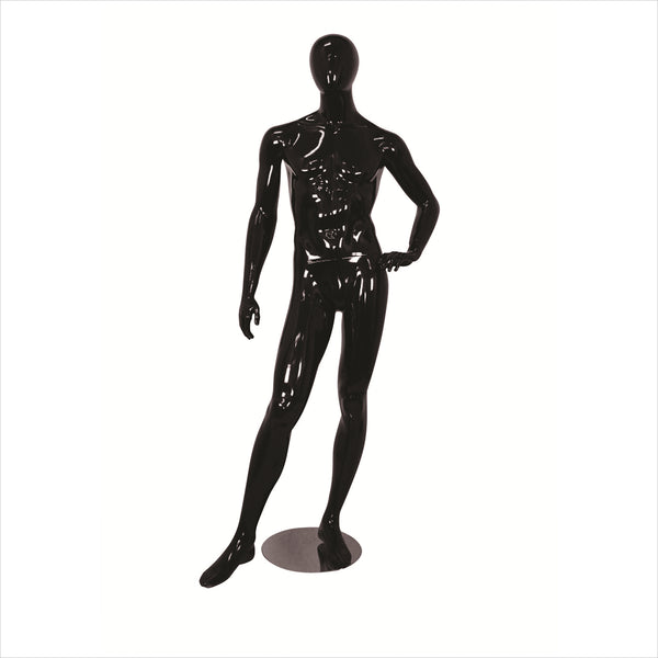 Male Fiber Glass Mannequin with Right Leg Out WHITE