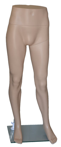 Pants Mannequin for Male with Glass Base, Skin Tone,  Plastic, Unbreakable, Height 48 inch