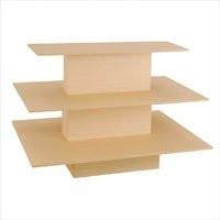 rectangular 3 tier table maple