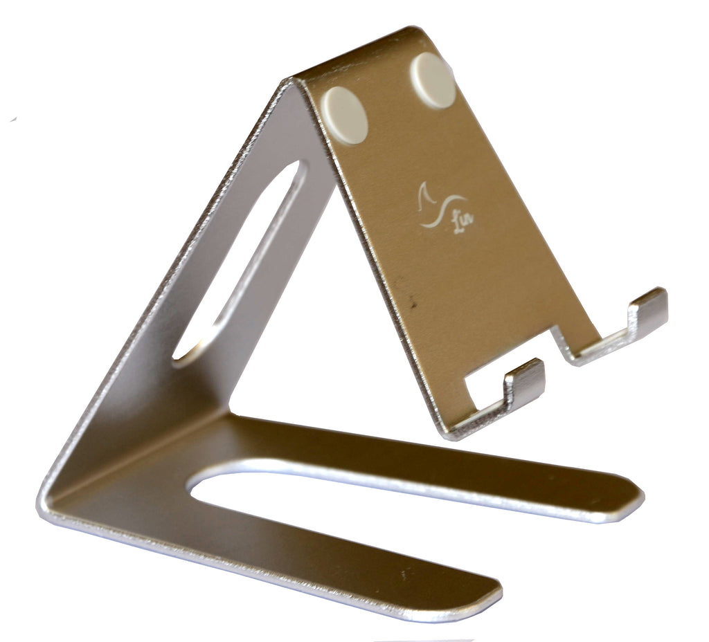 Desktop Cell Phone Stand Portable Aluminum Tablet holder --- Silver