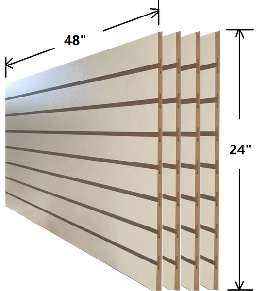 Slatwall panel 2' wide x 4' long -- W400-24B, W400-24W