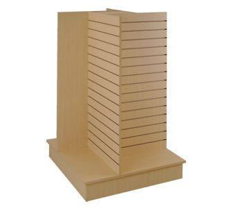 slatwall display - 4 way slatwall display maple