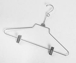 16" wire suit  hanger with loop hook
